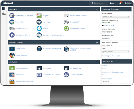 Painel de Controle cPanel